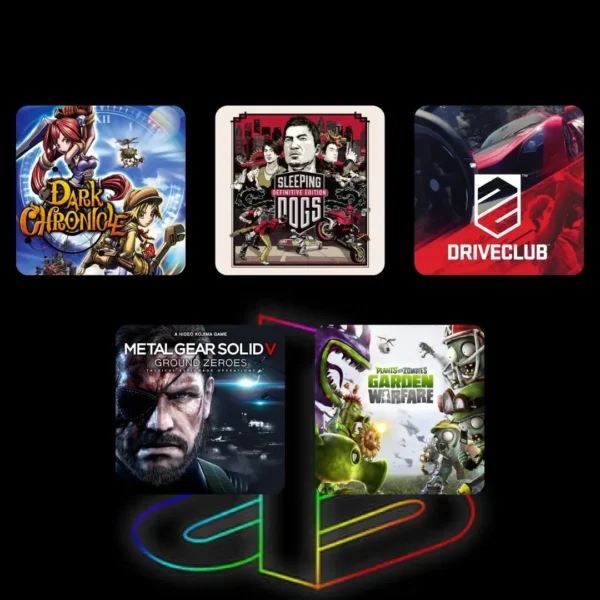 COMBO Dark Chronicle™, Sleeping Dogs: Definitive Edition, DRIVECLUB™, METAL GEAR SOLID V: GROUND ZEROES & Plants vs Zombies Garden Warfare - PS4 & PS5