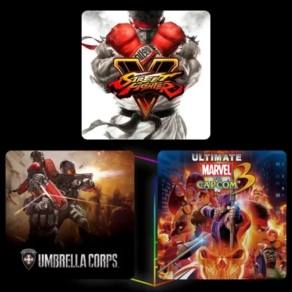 COMBO Street Fighter V, ULTIMATE MARVEL VS. CAPCOM 3 & Umbrella Corps - PS4 & PS5