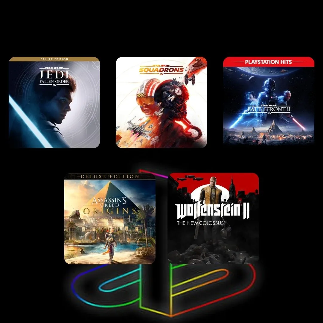 COMBO EA STAR WARS™ + Wolfenstein II + Assassin’s Creed® Origins Gold ps4 y ps5