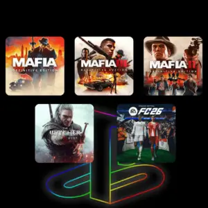 Combo PS4 / PS5 – FC 26 + The Witcher 3 + Mafia Trilogy Descripción