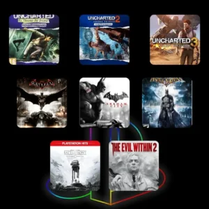 Pack PS4 & PS5: Uncharted Collection (1-3) + Batman Arkham (Asylum, City, Knight) + The Evil Within 2 + Star Wars Battlefront II