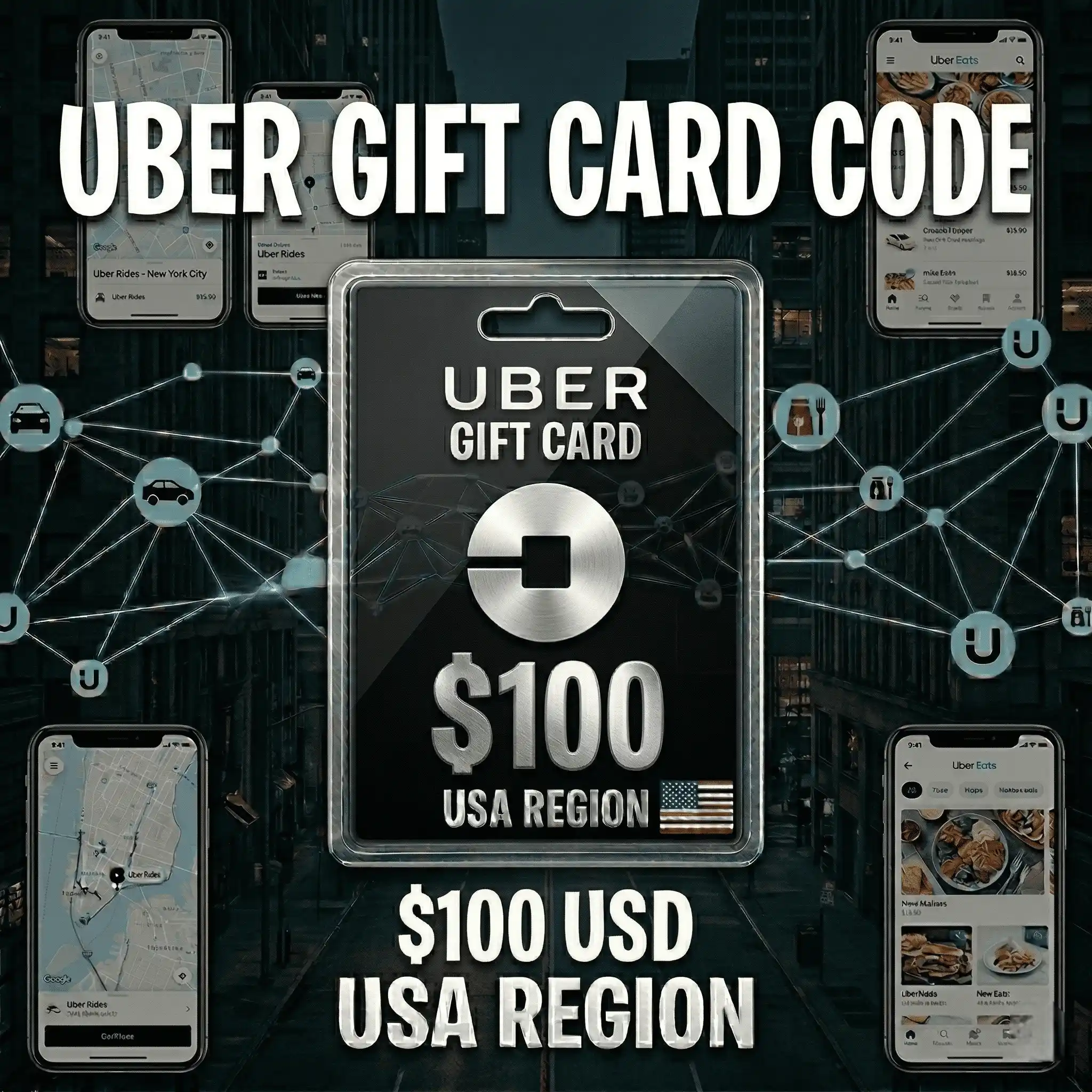 Uber Gift Card 100 USD | USA