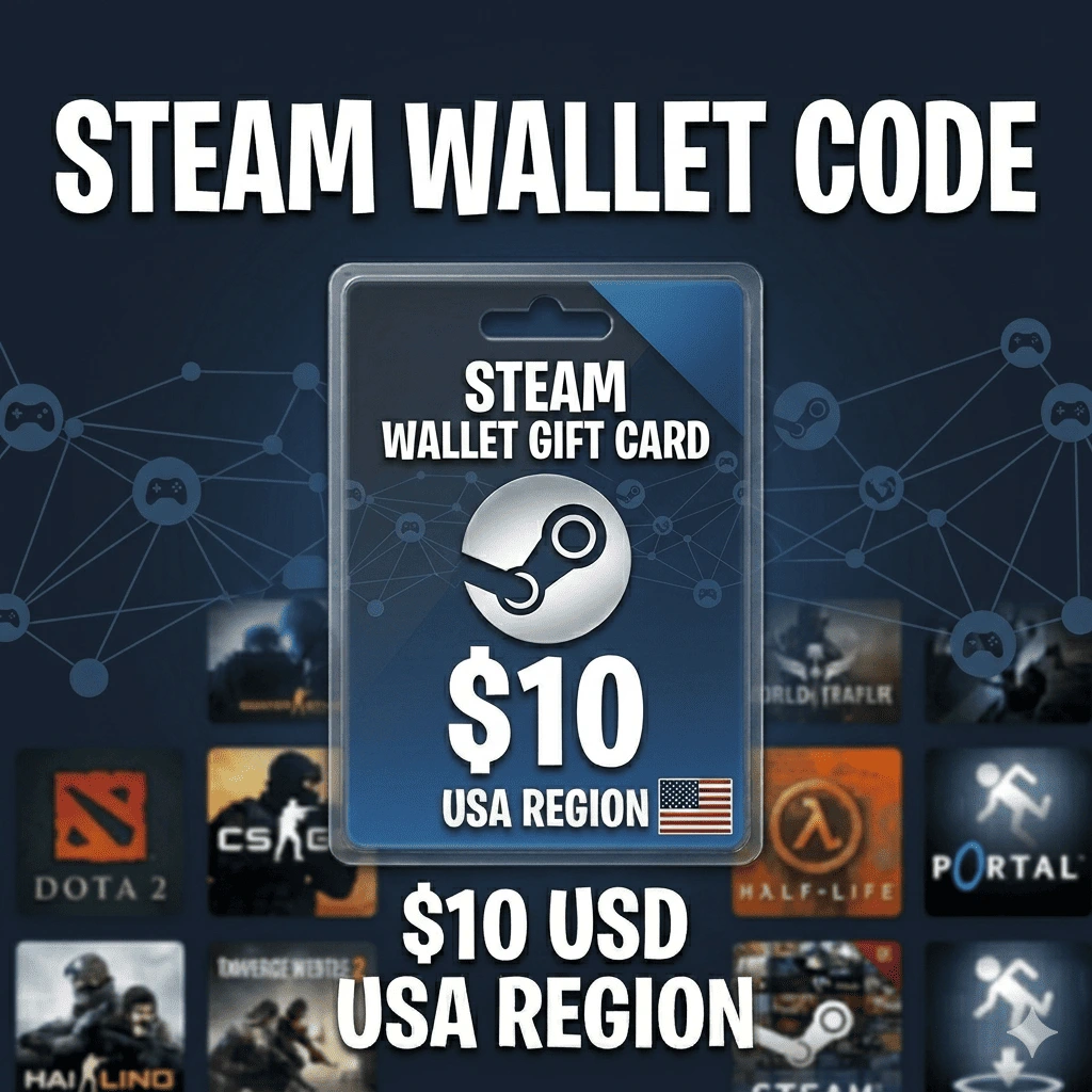 Steam Wallet Gift Card 10 USD