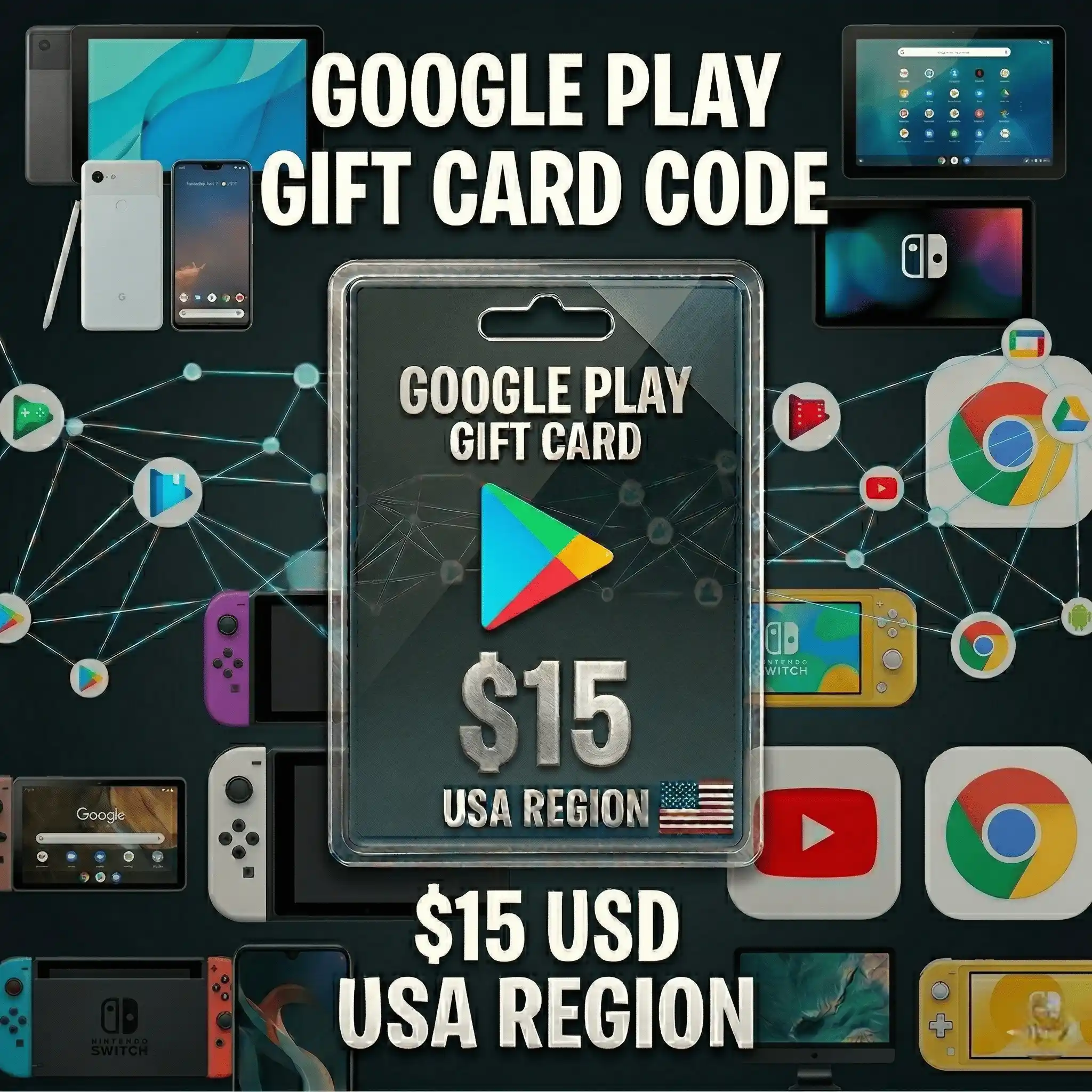 Google Play Gift Card 15 USD | USA