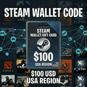 Steam Wallet Gift Card 100 USD (Storeable)