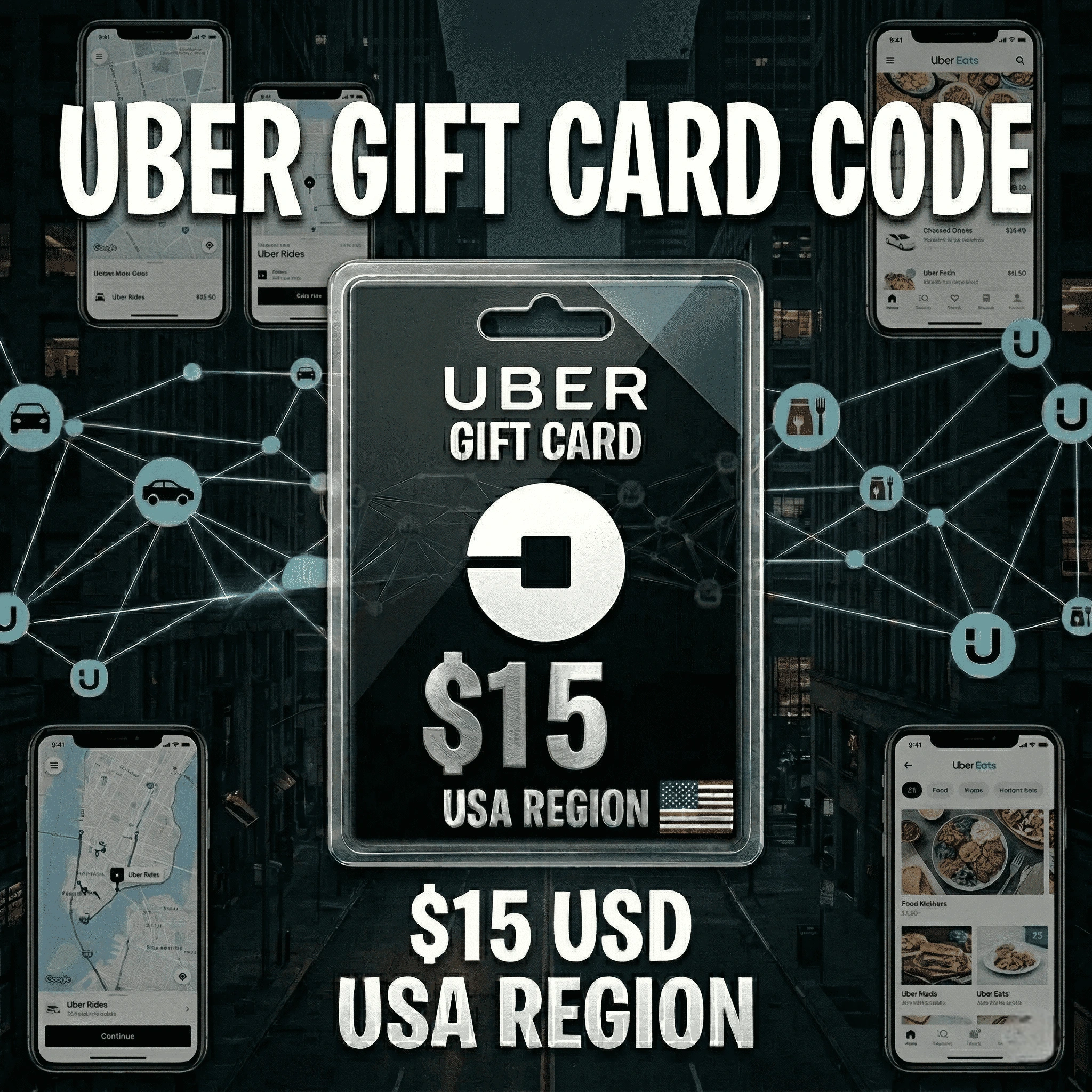 Uber Gift Card 15 USD | USA