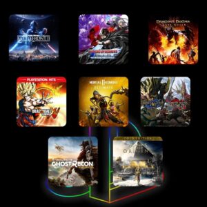 Combo 8 Juegos tom clancy widlans + monster hunter+ assasin origin + STAR WAR + Battlefron + II Dragon's Dogma: Dark Arisen + THE KING OF FIGHTERS 2002 + Mortal Kombat 11+ DRAGON BALL XENOVERSE ps4 y ps5