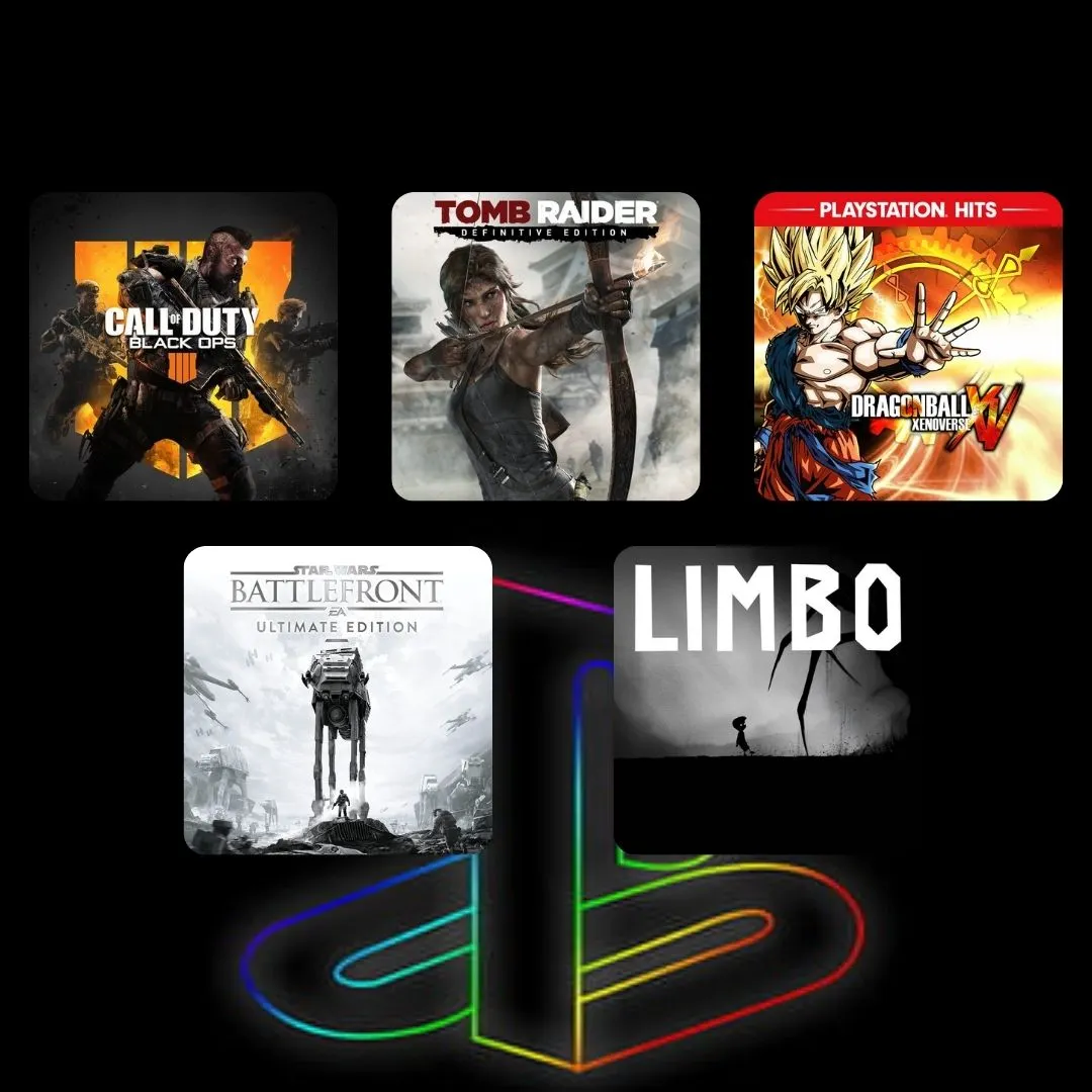 COMBO black ops 4+ tom rider definitive edicion +dragon ball xv+ limbo+ star wars battlefront UE