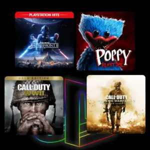 COMBO poppy playtime + battlefront ll+ call of duty wwll+ call of duty moder warfare 2 campaing